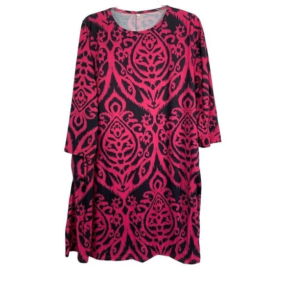 Unbranded Dresses & Skirts - Women’s Pink & Black Long Sleeve Dress